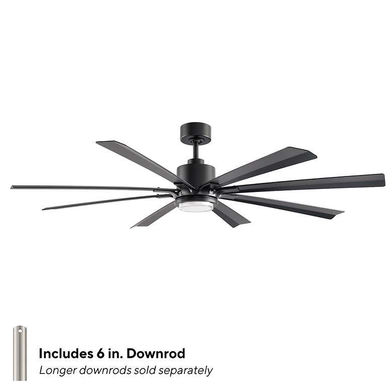 Image 5 65" Modern Forms Size Matters Black Outdoor LED Smart Ceiling Fan more views