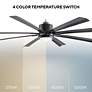 6_65" Modern Forms Size Matters Black Outdoor LED Smart Ceiling Fan more views
