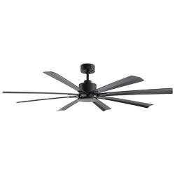 65" Modern Forms Size Matters Matte Black Outdoor Smart Ceiling Fan