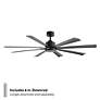 5_65" Modern Forms Size Matters Matte Black Outdoor Smart Ceiling Fan more views