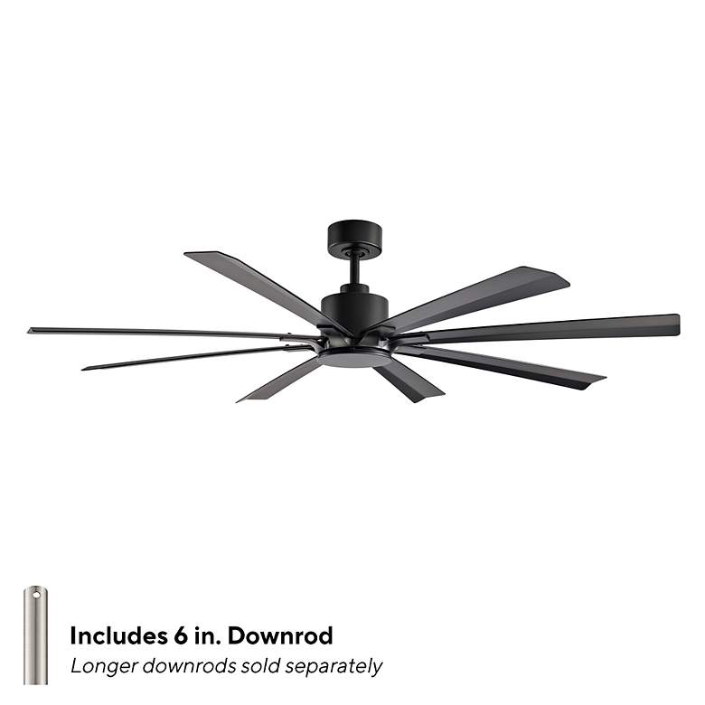 Image 6 65" Modern Forms Size Matters Matte Black Outdoor Smart Ceiling Fan more views
