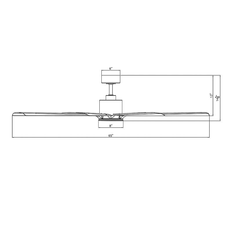 Image 7 65" Modern Forms Size Matters Matte Black Outdoor Smart Ceiling Fan more views