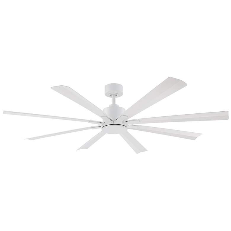 Image 1 65" Modern Forms Size Matters Matte White Outdoor Smart Ceiling Fan