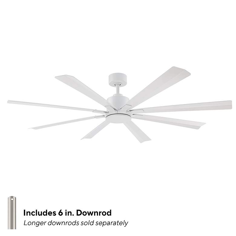 Image 5 65" Modern Forms Size Matters Matte White Outdoor Smart Ceiling Fan more views