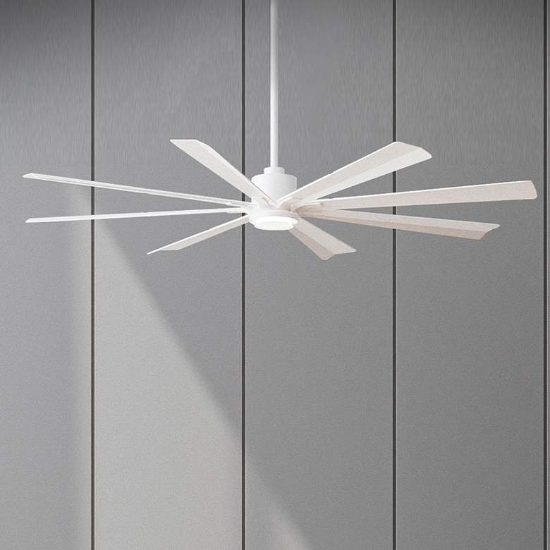 Image 1 65" Modern Forms Size Matters White Outdoor LED Smart Ceiling Fan