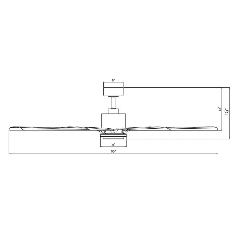 Image 4 65" Modern Forms Size Matters White Outdoor LED Smart Ceiling Fan more views