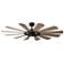 65" Modern Forms Wyndmill Black Barnwood 2700K LED Smart Ceiling Fan