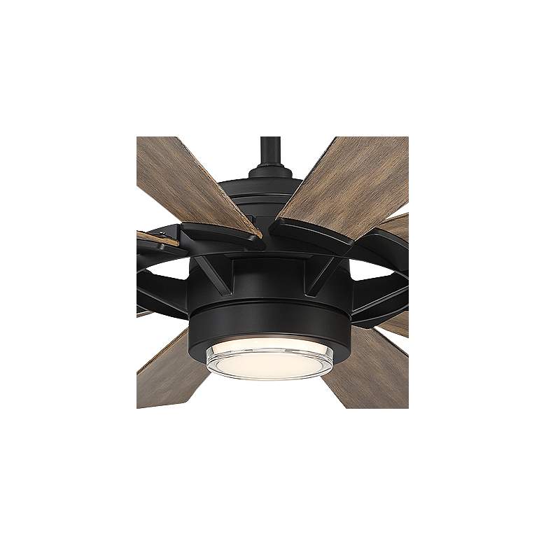 Image 4 65" Modern Forms Wyndmill Black Barnwood 2700K LED Smart Ceiling Fan more views
