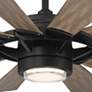 65" Modern Forms Wyndmill Black Barnwood 2700K LED Smart Ceiling Fan in scene