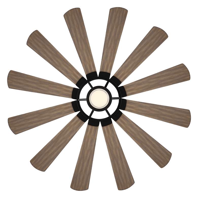 Image 5 65" Modern Forms Wyndmill Black Barnwood 2700K LED Smart Ceiling Fan more views