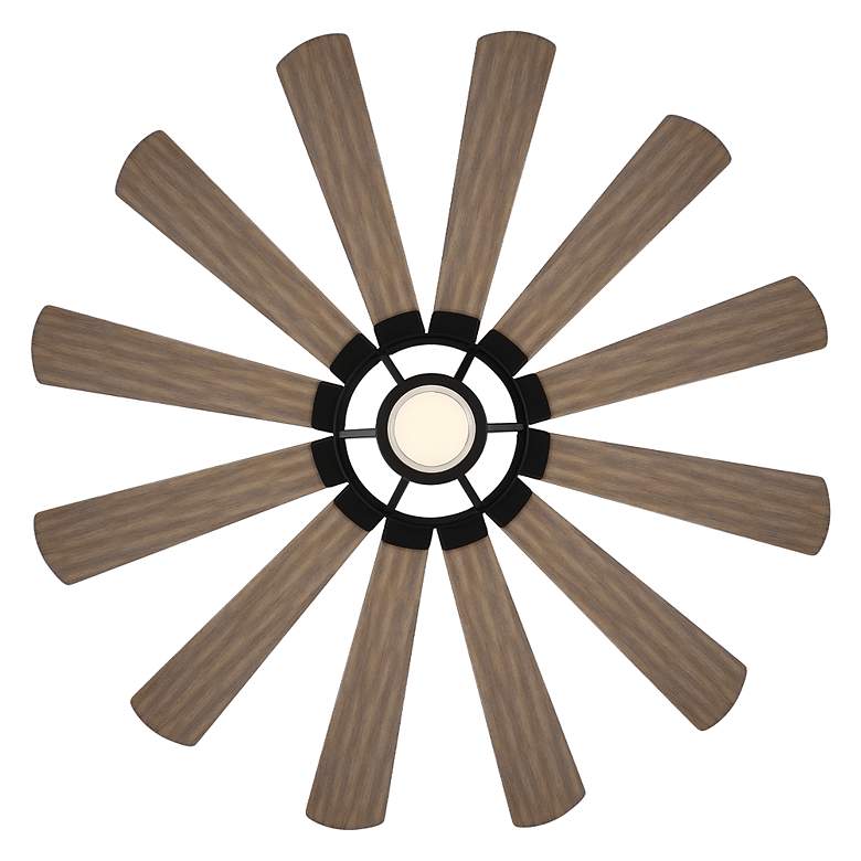 Image 5 65 inch Modern Forms Wyndmill Black Barnwood 2700K LED Smart Ceiling Fan more views