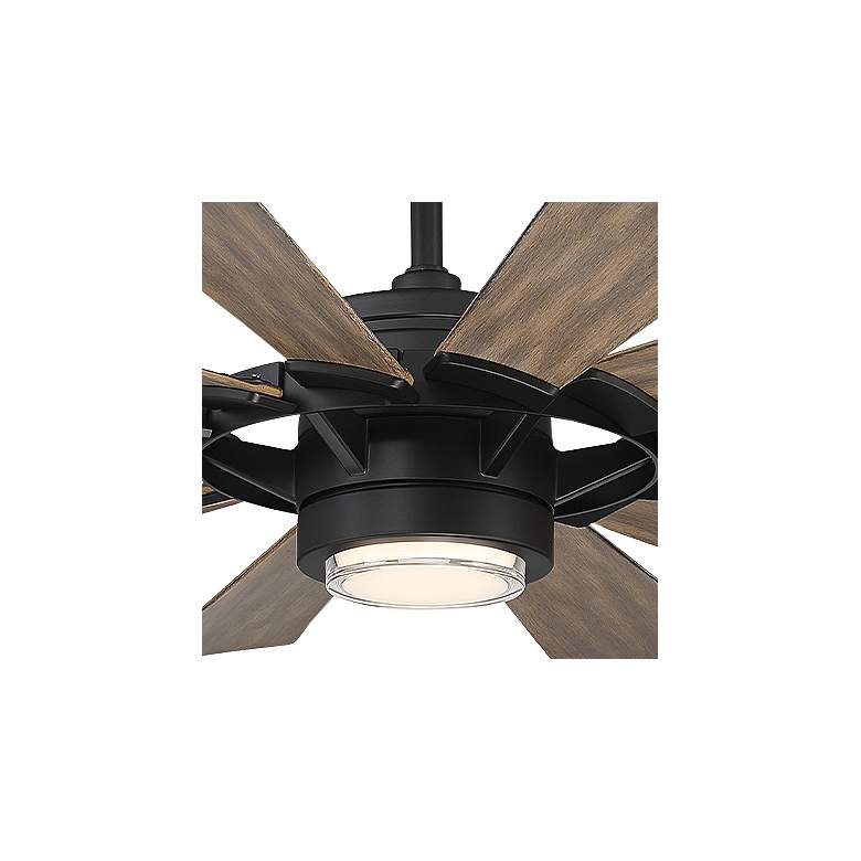 Image 4 65" Modern Forms Wyndmill Black Barnwood 3000K LED Smart Ceiling Fan more views