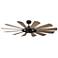 65" Modern Forms Wyndmill Black Barnwood 3500K LED Smart Ceiling Fan