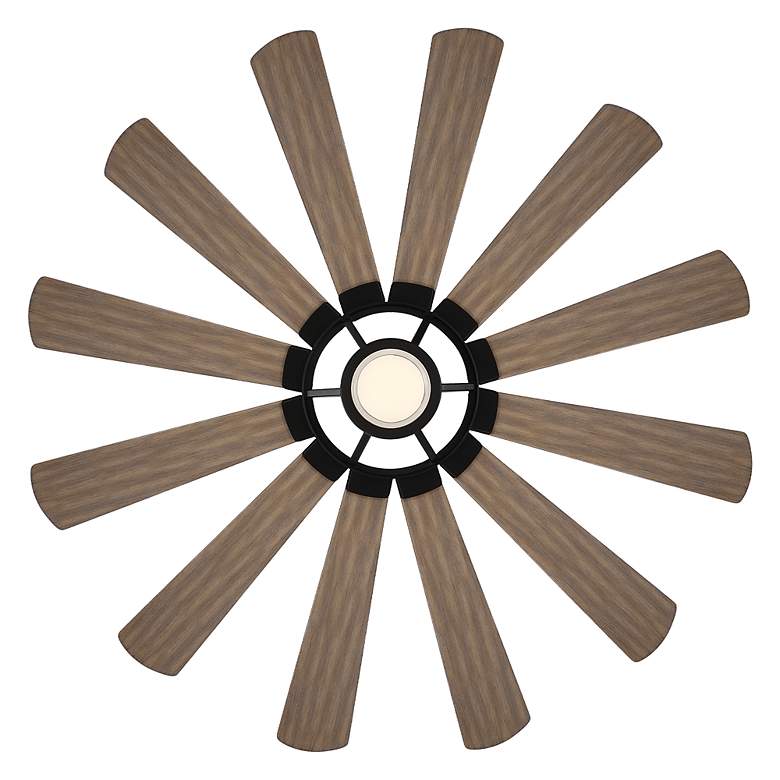 Image 7 65" Modern Forms Wyndmill Black Barnwood 3500K LED Smart Ceiling Fan more views