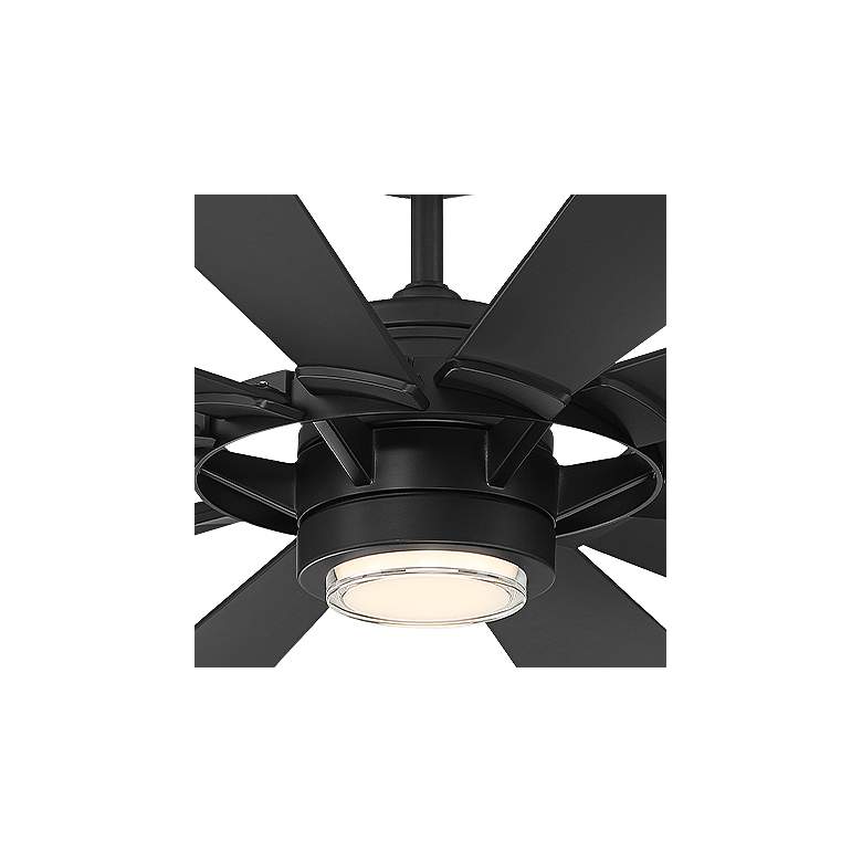 Image 2 65" Modern Forms Wyndmill Matte Black 2700K LED Smart Ceiling Fan more views