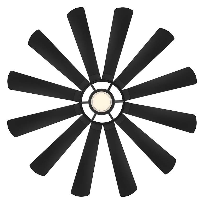 Image 3 65" Modern Forms Wyndmill Matte Black 2700K LED Smart Ceiling Fan more views