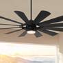 65" Modern Forms Wyndmill Matte Black 3000K LED Smart Ceiling Fan