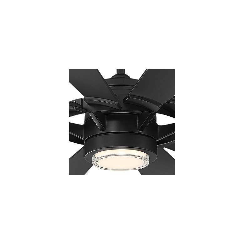Image 3 65" Modern Forms Wyndmill Matte Black 3000K LED Smart Ceiling Fan more views