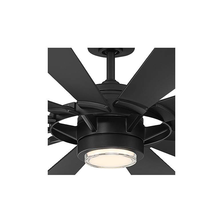 Image 2 65" Modern Forms Wyndmill Matte Black 3500K LED Smart Ceiling Fan more views