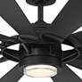 65" Modern Forms Wyndmill Matte Black 3500K LED Smart Ceiling Fan