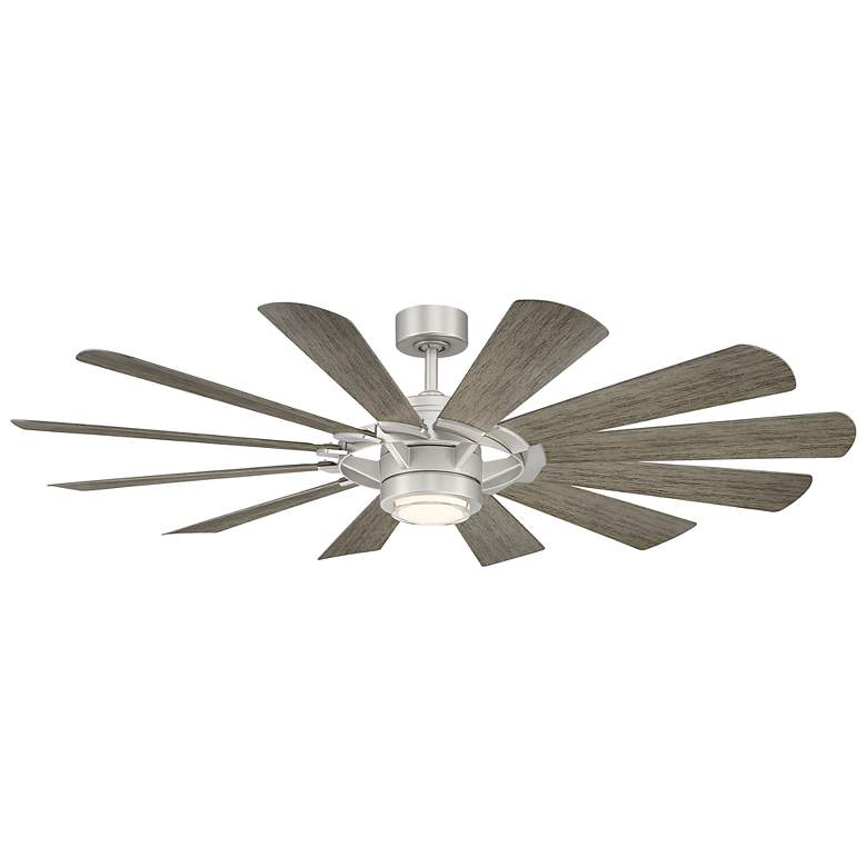 Image 2 65" Modern Forms Wyndmill Steel 2700K LED Smart Ceiling Fan