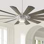 65" Modern Forms Wyndmill Steel 2700K LED Smart Ceiling Fan