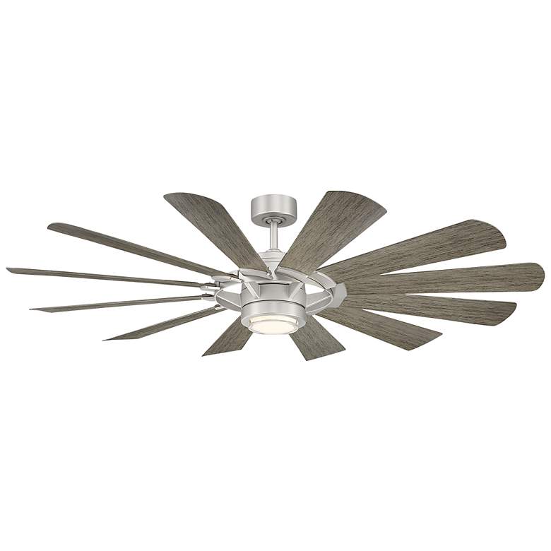 Image 3 65 inch Modern Forms Wyndmill Steel 3000K Wet Rated LED Smart Ceiling Fan