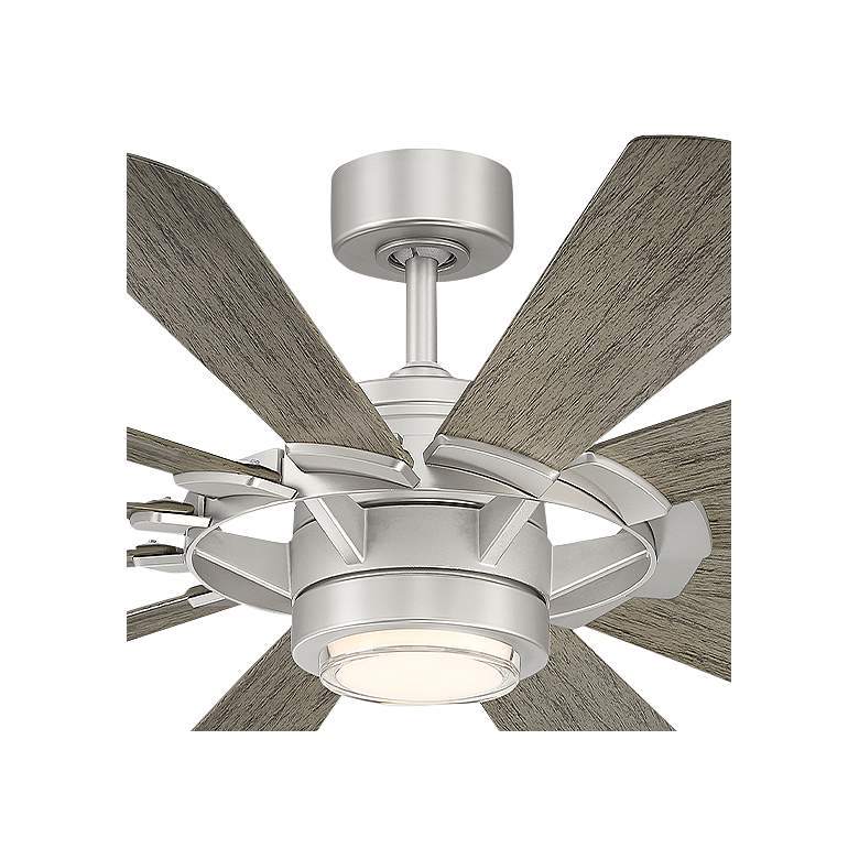 Image 4 65" Modern Forms Wyndmill Steel 3000K Wet Rated LED Smart Ceiling Fan more views