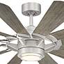 65" Modern Forms Wyndmill Steel 3000K Wet Rated LED Smart Ceiling Fan in scene