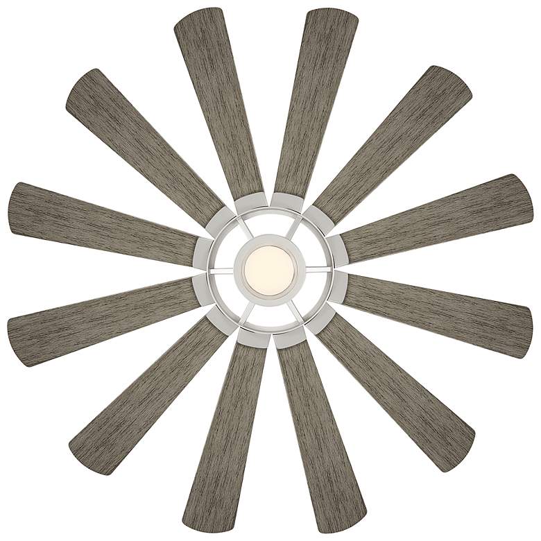 Image 6 65" Modern Forms Wyndmill Steel 3000K Wet Rated LED Smart Ceiling Fan more views
