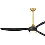 3_65" Pierce Brass LED Smart Ceiling Fan with Black Blades more views