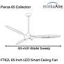 6_65" Pierce Brass LED Smart Ceiling Fan with Black Blades more views