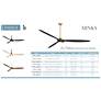 7_65" Pierce Brass LED Smart Ceiling Fan with Black Blades more views