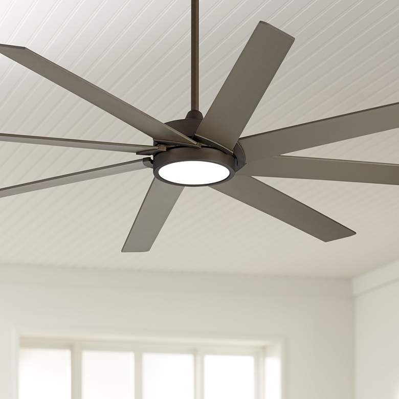 Image 1 65" Possini Euro Destination Bronze LED Ceiling Fan with Remote