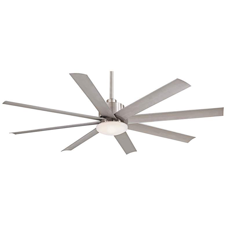 Image 2 65 inch Slipstream Brushed Nickel Outdoor LED Ceiling Fan with Remote