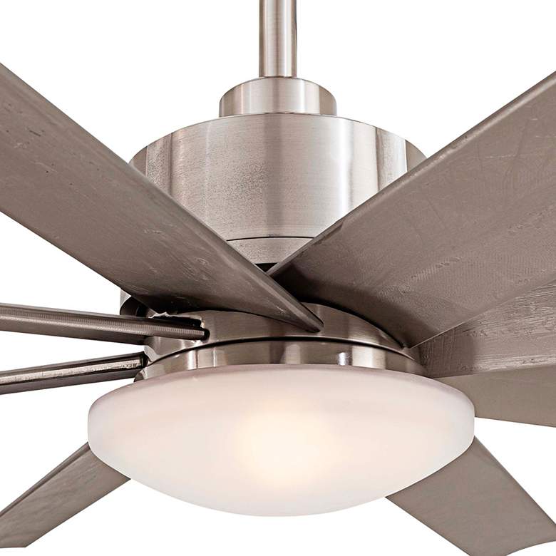Image 3 65 inch Slipstream Brushed Nickel Outdoor LED Ceiling Fan with Remote more views