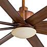 65" Slipstream Distressed Koa Brown Wet Rated Ceiling Fan with Remote