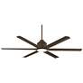 65" Ultra Breeze Bronze LED Wet Ceiling Fan with Remote