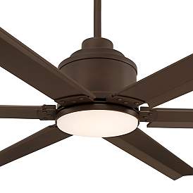 Image3 of 65" Ultra Breeze Bronze LED Wet Ceiling Fan with Remote more views