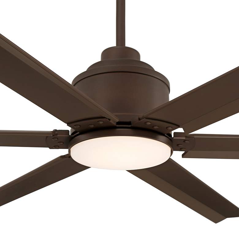 Image 3 65" Ultra Breeze Bronze LED Wet Ceiling Fan with Remote more views