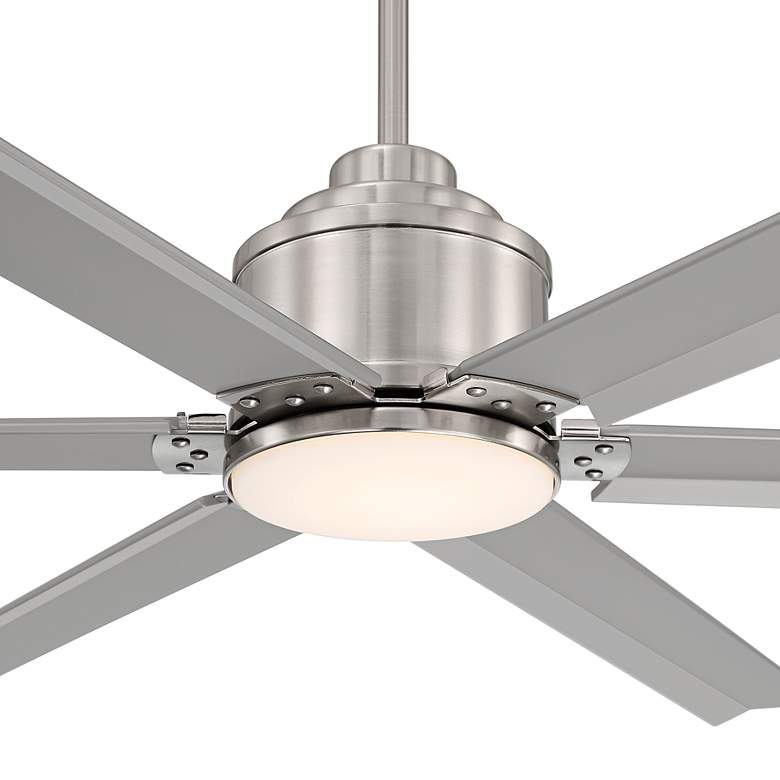 Image 3 65" Ultra Breeze Brushed Nickel Wet LED Ceiling Fan with Remote more views