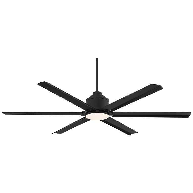 Image 2 65 inch Ultra Breeze Matte Black LED Wet Rated Ceiling Fan with Remote