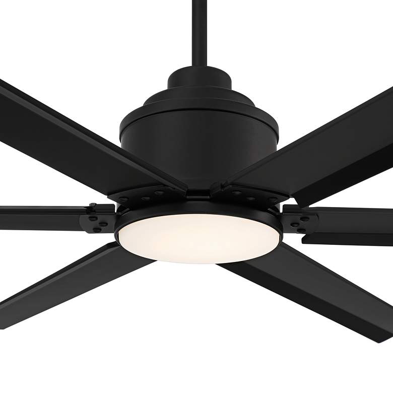 Image 3 65" Ultra Breeze Matte Black LED Wet Rated Ceiling Fan with Remote more views
