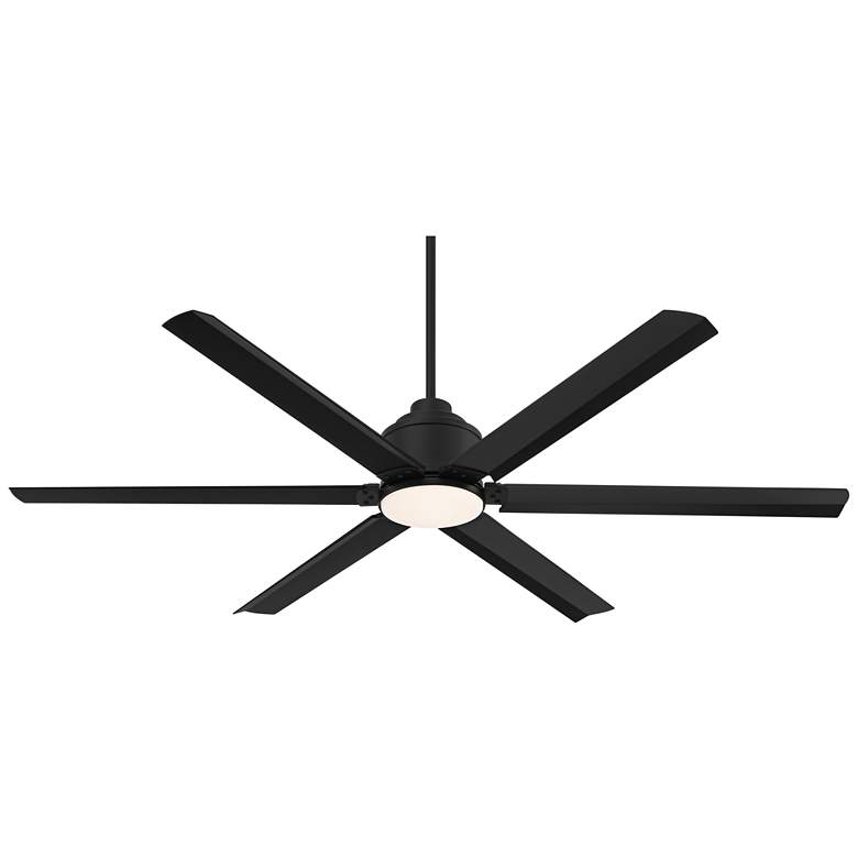 Image 7 65" Ultra Breeze Matte Black LED Wet Rated Ceiling Fan with Remote more views