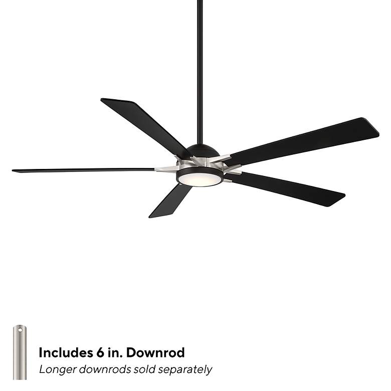 Image 5 65" WAC Rotary Matte Black and Brushed Nickel Ceiling Fan more views