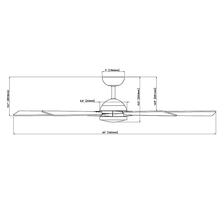 Image 7 65" WAC Rotary Matte Black and Brushed Nickel Ceiling Fan more views