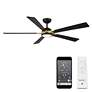 Thumbnail1 of 65" WAC Rotary Matte Black LED Smart Ceiling Fan