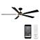 65" WAC Rotary Matte Black LED Smart Ceiling Fan
