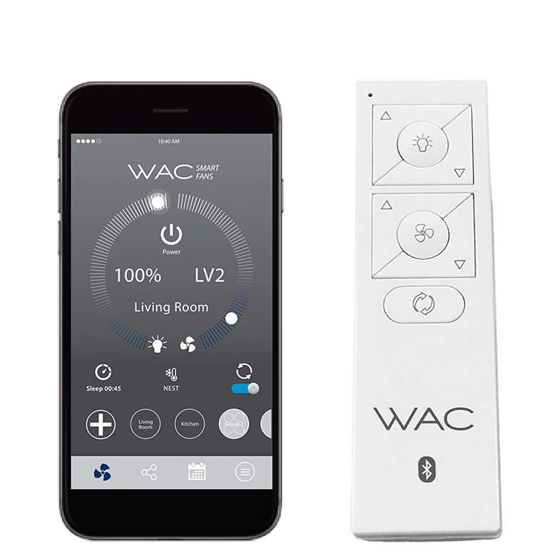Image 2 65" WAC Rotary Matte Black LED Smart Ceiling Fan more views