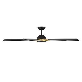 Image3 of 65" WAC Rotary Matte Black LED Smart Ceiling Fan more views